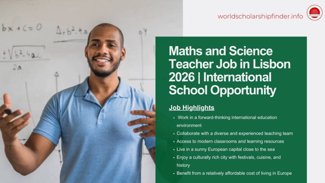 Maths and Science Teacher job in Lisbon