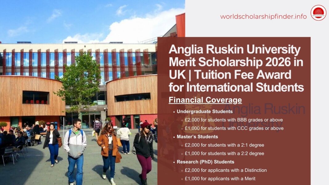 Anglia Ruskin University Merit Scholarship 2026