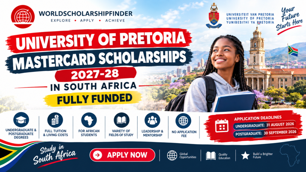 University of Pretoria Mastercard Scholarships 2027-28 in South Africa