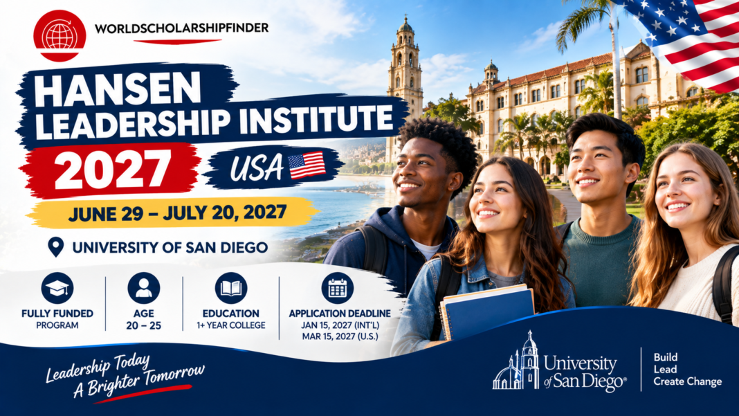 Hansen Leadership Institute 2027 in USA at University of San Diego