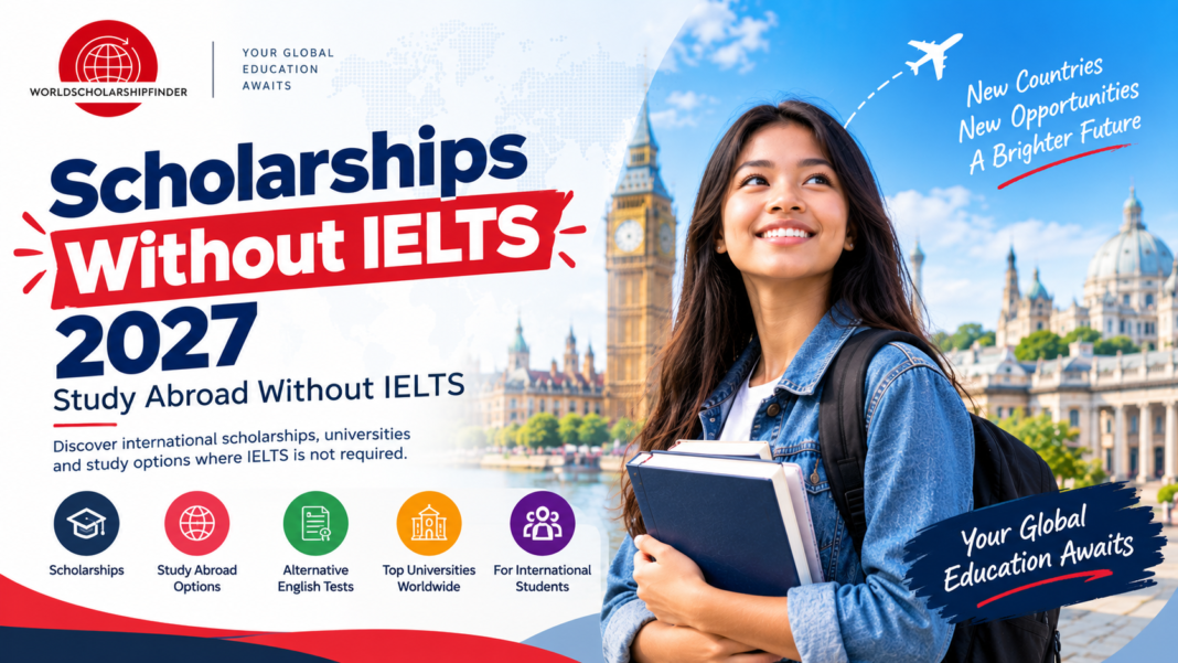 Scholarships Without IELTS 2027 for international students studying abroad