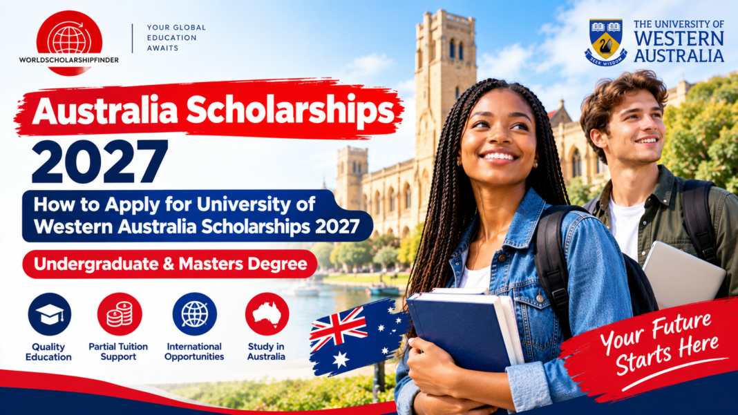 University of Western Australia Scholarships 2027 for international undergraduate and master's students