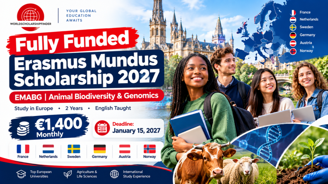 Fully Funded Erasmus Mundus EMABG Scholarship 2027 | €1,400 Monthly