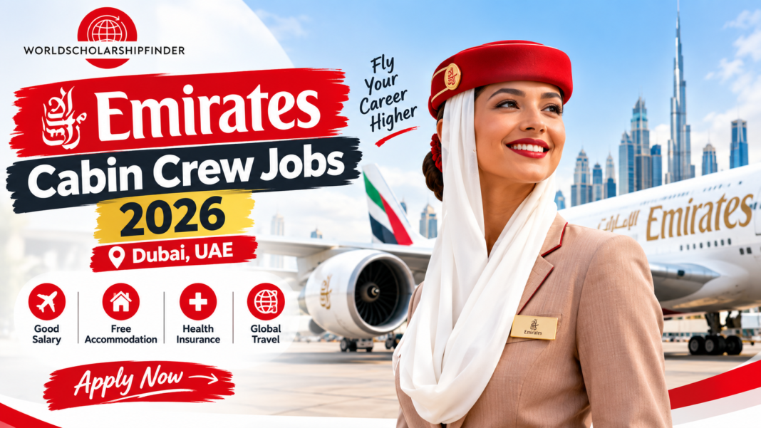 Emirates cabin crew career opportunity in Dubai for international applicants