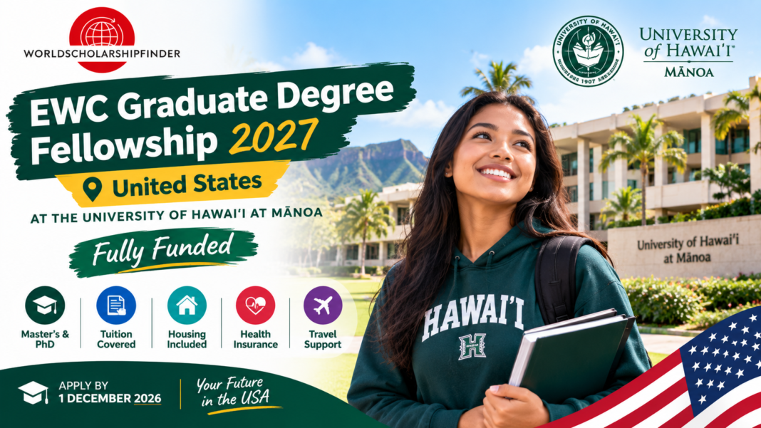 East-West Center Graduate Degree Fellowship 2027 at the University of Hawai‘i at Mānoa