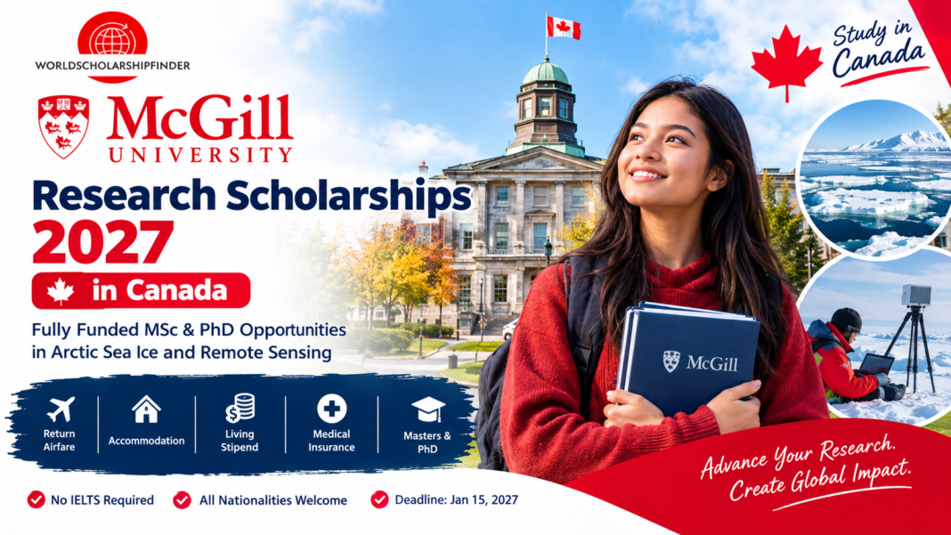 McGill University Research Scholarships 2027 in Canada