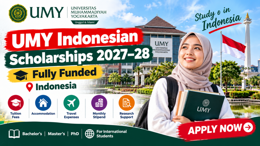 UMY Indonesian Scholarships 2027–28 for international students