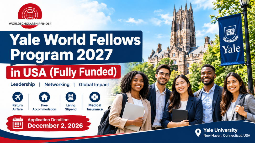 Yale World Fellows Program 2027 in USA